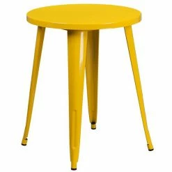 Emma+Oliver Emma And Oliver Commercial Grade 24" Round Orange Metal Indoor-Outdoor Table -Emma+Oliver shop unnamed file 1001
