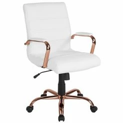 Emma+Oliver Emma And Oliver Mid-Back Black LeatherSoft Executive Swivel Office Chair With Black Frame/Arms Blackleathersoftblack -Emma+Oliver shop unnamed file 1023