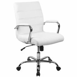 Emma+Oliver Emma And Oliver Mid-Back Black LeatherSoft Executive Swivel Office Chair With Black Frame/Arms Blackleathersoftblack -Emma+Oliver shop unnamed file 1027