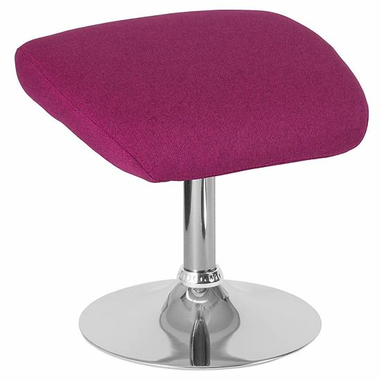 Emma+Oliver Emma And Oliver Black LeatherSoft Ottoman Footrest With Chrome Base 6 Emma+Oliver Emma And Oliver Black LeatherSoft Ottoman Footrest With Chrome Base - Image 6