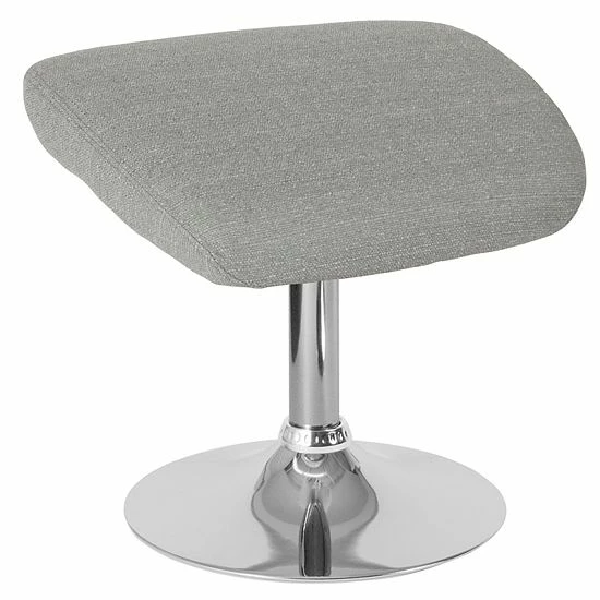 Emma+Oliver Emma And Oliver Black LeatherSoft Ottoman Footrest With Chrome Base 9 Emma+Oliver Emma And Oliver Black LeatherSoft Ottoman Footrest With Chrome Base - Image 9