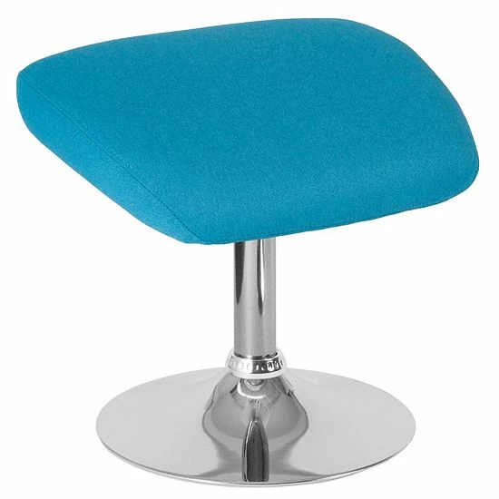 Emma+Oliver Emma And Oliver Black LeatherSoft Ottoman Footrest With Chrome Base 10 Emma+Oliver Emma And Oliver Black LeatherSoft Ottoman Footrest With Chrome Base - Image 10