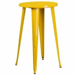 Emma+Oliver Emma And Oliver Commercial Grade 24" Round Blue Metal Indoor-Outdoor Bar Height Table -Emma+Oliver shop unnamed file 1090