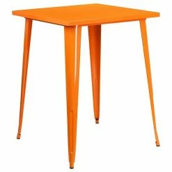 Emma+Oliver Emma And Oliver Commercial Grade 31.5" Square Orange Metal Indoor-Outdoor Bar Height Table -Emma+Oliver shop unnamed file 1104