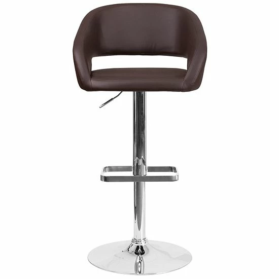 Emma+Oliver Emma and Oliver Charcoal Fabric Adjustable Height Rounded Mid-Back Barstool Brown Vinyl Emma+Oliver Emma And Oliver Charcoal Fabric Adjustable Height Rounded Mid-Back Barstool Brown Vinyl -Emma+Oliver shop unnamed file 1146