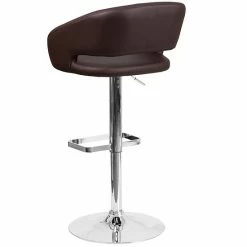Emma+Oliver Emma And Oliver Charcoal Fabric Adjustable Height Rounded Mid-Back Barstool Brown Vinyl 4 Emma+Oliver Emma And Oliver Charcoal Fabric Adjustable Height Rounded Mid-Back Barstool Brown Vinyl -Emma+Oliver shop unnamed file 1147
