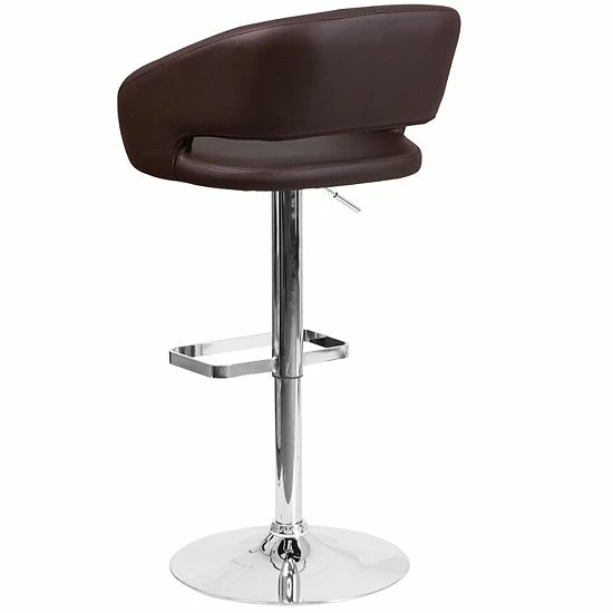 Emma+Oliver Emma and Oliver Charcoal Fabric Adjustable Height Rounded Mid-Back Barstool Brown Vinyl Emma+Oliver Emma And Oliver Charcoal Fabric Adjustable Height Rounded Mid-Back Barstool Brown Vinyl -Emma+Oliver shop unnamed file 1147