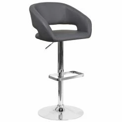 Emma+Oliver Emma And Oliver Charcoal Fabric Adjustable Height Rounded Mid-Back Barstool Brown Vinyl 10 Emma+Oliver Emma And Oliver Charcoal Fabric Adjustable Height Rounded Mid-Back Barstool Brown Vinyl -Emma+Oliver shop unnamed file 1153