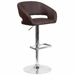 Emma+Oliver Emma And Oliver Charcoal Fabric Adjustable Height Rounded Mid-Back Barstool Brown Vinyl 12 Emma+Oliver Emma And Oliver Charcoal Fabric Adjustable Height Rounded Mid-Back Barstool Brown Vinyl -Emma+Oliver shop unnamed file 1155