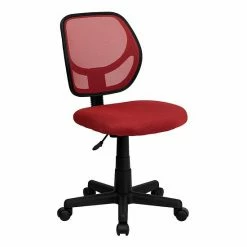 Emma+Oliver Emma And Oliver Orange Mesh Swivel Task Office Chair