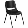 Emma+Oliver Emma And Oliver Burgundy Ergonomic Shell Student Stack Chair - Classroom / Guest Chair