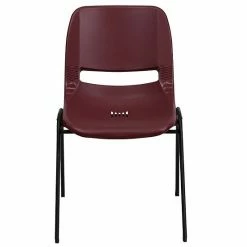 Emma+Oliver Emma And Oliver Burgundy Ergonomic Shell Student Stack Chair - Classroom / Guest Chair -Emma+Oliver shop unnamed file 1172