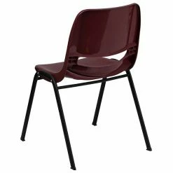 Emma+Oliver Emma And Oliver Burgundy Ergonomic Shell Student Stack Chair - Classroom / Guest Chair -Emma+Oliver shop unnamed file 1173