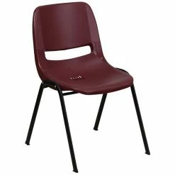 Emma+Oliver Emma And Oliver Burgundy Ergonomic Shell Student Stack Chair - Classroom / Guest Chair -Emma+Oliver shop unnamed file 1177