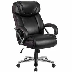 Emma+Oliver Emma And Oliver 500 Lb. Big & Tall Black LeatherSoft Ergonomic Office Chair With Extra Wide Seat -Emma+Oliver shop unnamed file 122