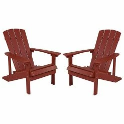 Emma+Oliver Emma And Oliver Set Of 2 Outdoor Green All-Weather Poly Resin Wood Adirondack Chairs Slate Gray -Emma+Oliver shop unnamed file 1220