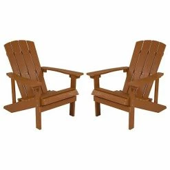 Emma+Oliver Emma And Oliver Set Of 2 Outdoor Green All-Weather Poly Resin Wood Adirondack Chairs Slate Gray -Emma+Oliver shop unnamed file 1224