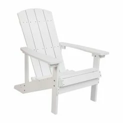 Emma+Oliver Emma And Oliver Outdoor Teak All-Weather Poly Resin Wood Adirondack Chair Blue