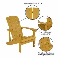 Emma+Oliver Emma And Oliver Outdoor Teak All-Weather Poly Resin Wood Adirondack Chair Blue -Emma+Oliver shop unnamed file 1240