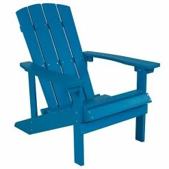 Emma+Oliver Emma And Oliver Outdoor Teak All-Weather Poly Resin Wood Adirondack Chair Blue -Emma+Oliver shop unnamed file 1243