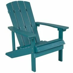 Emma+Oliver Emma And Oliver Outdoor Teak All-Weather Poly Resin Wood Adirondack Chair Blue -Emma+Oliver shop unnamed file 1247