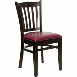 Emma+Oliver Emma And Oliver Vertical Slat Back Cherry Wood Chair, Black Vinyl Seat Naturalnatural -Emma+Oliver shop unnamed file 1257