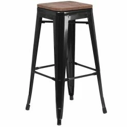 Emma+Oliver Emma And Oliver 30"H Backless Red Metal Barstool With Square Wood Seat Silver 6 Emma+Oliver Emma And Oliver 30"H Backless Red Metal Barstool With Square Wood Seat Silver -Emma+Oliver shop unnamed file 1280