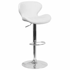 Emma+Oliver Emma And Oliver Red Vinyl Adjustable Height Curved Back Barstool -Emma+Oliver shop unnamed file 13