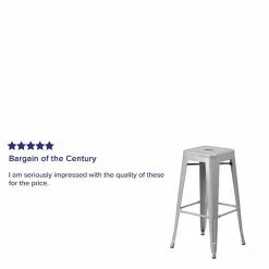 Emma+Oliver Emma And Oliver Commercial Grade 30"H Backless Teal-Blue Indoor-Outdoor Barstool -Emma+Oliver shop unnamed file 1302