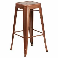 Emma+Oliver Emma And Oliver Commercial Grade 30"H Backless Teal-Blue Indoor-Outdoor Barstool -Emma+Oliver shop unnamed file 1303