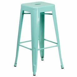 Emma+Oliver Emma And Oliver Commercial Grade 30"H Backless Teal-Blue Indoor-Outdoor Barstool -Emma+Oliver shop unnamed file 1305
