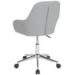 Emma+Oliver Emma And Oliver Home And Office Mid-Back Chair In Brown LeatherSoft Black Fabric -Emma+Oliver shop unnamed file 1313