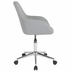 Emma+Oliver Emma And Oliver Home And Office Mid-Back Chair In Brown LeatherSoft Black Fabric -Emma+Oliver shop unnamed file 1314