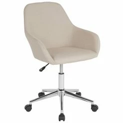 Emma+Oliver Emma And Oliver Home And Office Mid-Back Chair In Brown LeatherSoft Black Fabric -Emma+Oliver shop unnamed file 1321