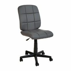 Emma+Oliver Emma And Oliver Mid-Back Gray Quilted Vinyl Swivel Task Office Chair - Home Office Chair -Emma+Oliver shop unnamed file 1354