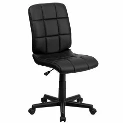 Emma+Oliver Emma And Oliver Mid-Back Gray Quilted Vinyl Swivel Task Office Chair - Home Office Chair -Emma+Oliver shop unnamed file 1356