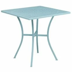 Emma+Oliver Emma And Oliver Commercial Grade 28" Square Coral Indoor-Outdoor Steel Patio Table -Emma+Oliver shop unnamed file 1375
