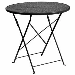 Emma+Oliver Emma And Oliver Commercial Grade 30" Round White Indoor-Outdoor Steel Folding Patio Table -Emma+Oliver shop unnamed file 1414