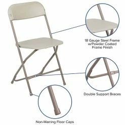 Emma+Oliver Emma And Oliver Folding Chair - Beige Plastic - 4 Pack 650LB Weight Capacity Comfortable Event Chair - Lightweight Folding Chair 13 Emma+Oliver Emma And Oliver Folding Chair - Beige Plastic - 4 Pack 650LB Weight Capacity Comfortable Event Chair - Lightweight Folding Chair -Emma+Oliver shop unnamed file 1422