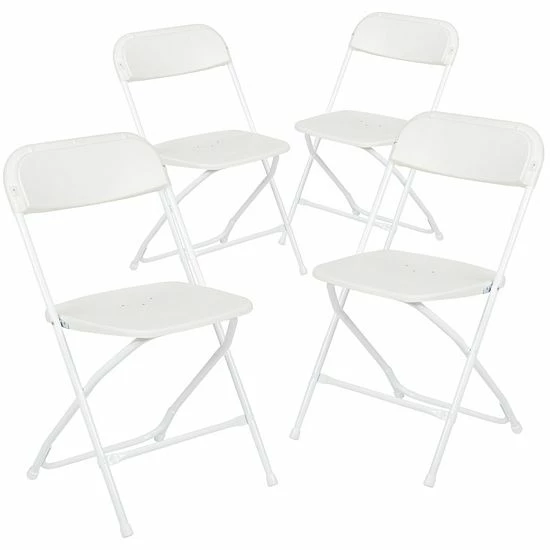 Emma+Oliver Emma And Oliver Folding Chair - Beige Plastic - 4 Pack 650LB Weight Capacity Comfortable Event Chair - Lightweight Folding Chair 10 Emma+Oliver Emma And Oliver Folding Chair - Beige Plastic - 4 Pack 650LB Weight Capacity Comfortable Event Chair - Lightweight Folding Chair - Image 10