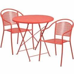 Emma+Oliver Emma And Oliver Commercial Grade 30" Round Gold Folding Patio Table Set-2 Round Back Chairs 7 Emma+Oliver Emma And Oliver Commercial Grade 30" Round Gold Folding Patio Table Set-2 Round Back Chairs -Emma+Oliver shop unnamed file 1491