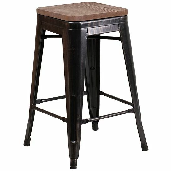 Emma+Oliver Emma and Oliver 24"H Backless Blue Metal Counter Height Stool with Wood Seat White Emma+Oliver Emma And Oliver 24"H Backless Blue Metal Counter Height Stool With Wood Seat White -Emma+Oliver shop unnamed file 1544