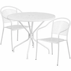 Emma+Oliver Emma And Oliver Commercial Grade 35.25" Round Gold Patio Table Set-2 Round Back Chairs 6 Emma+Oliver Emma And Oliver Commercial Grade 35.25" Round Gold Patio Table Set-2 Round Back Chairs -Emma+Oliver shop unnamed file 1578