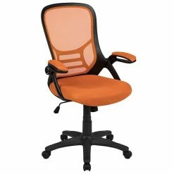 Emma+Oliver Emma And Oliver High Back Green Mesh Ergonomic Office Chair With Black Frame And Flip-up Arms Orange -Emma+Oliver shop unnamed file 1603
