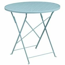 Emma+Oliver Emma And Oliver Commercial Grade 30" Round Sky Blue Folding Patio Table Set-4 Round Back Chairs 3 Emma+Oliver Emma And Oliver Commercial Grade 30" Round Sky Blue Folding Patio Table Set-4 Round Back Chairs -Emma+Oliver shop unnamed file 1619