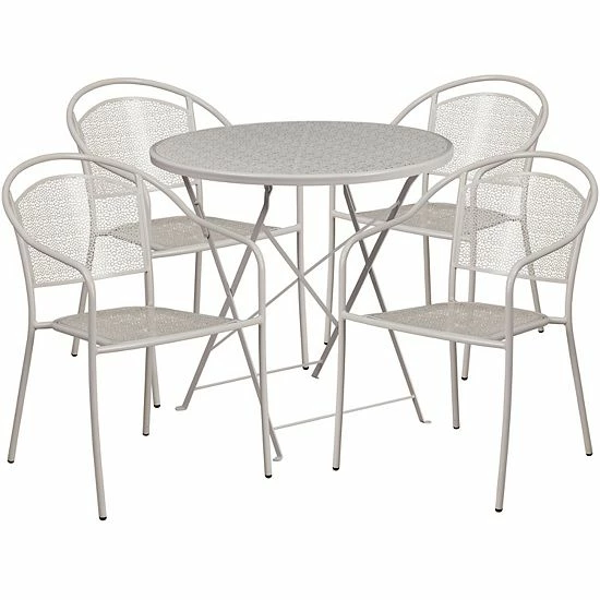 Emma+Oliver Emma and Oliver Commercial Grade 30" Round Sky Blue Folding Patio Table Set-4 Round Back Chairs Emma+Oliver Emma And Oliver Commercial Grade 30" Round Sky Blue Folding Patio Table Set-4 Round Back Chairs -Emma+Oliver shop unnamed file 1626