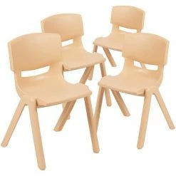 Emma+Oliver Emma And Oliver 4 Pack Red Plastic Stack School Chair With 13.25"H Seat, K-2 School Chair -Emma+Oliver shop unnamed file 1653