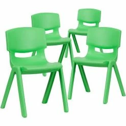 Emma+Oliver Emma And Oliver 4 Pack Red Plastic Stack School Chair With 13.25"H Seat, K-2 School Chair -Emma+Oliver shop unnamed file 1654