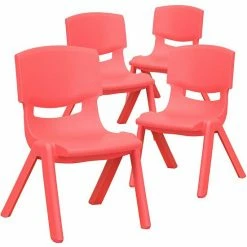Emma+Oliver Emma And Oliver 4 Pack Red Plastic Stackable School Chair With 10.5"H Seat, Preschool Chair 9 Emma+Oliver Emma And Oliver 4 Pack Red Plastic Stackable School Chair With 10.5"H Seat, Preschool Chair -Emma+Oliver shop unnamed file 1677