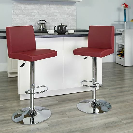 Emma+Oliver Emma and Oliver Gray Vinyl Adjustable Height Panel Back Barstool White Emma+Oliver Emma And Oliver Gray Vinyl Adjustable Height Panel Back Barstool White -Emma+Oliver shop unnamed file 1729